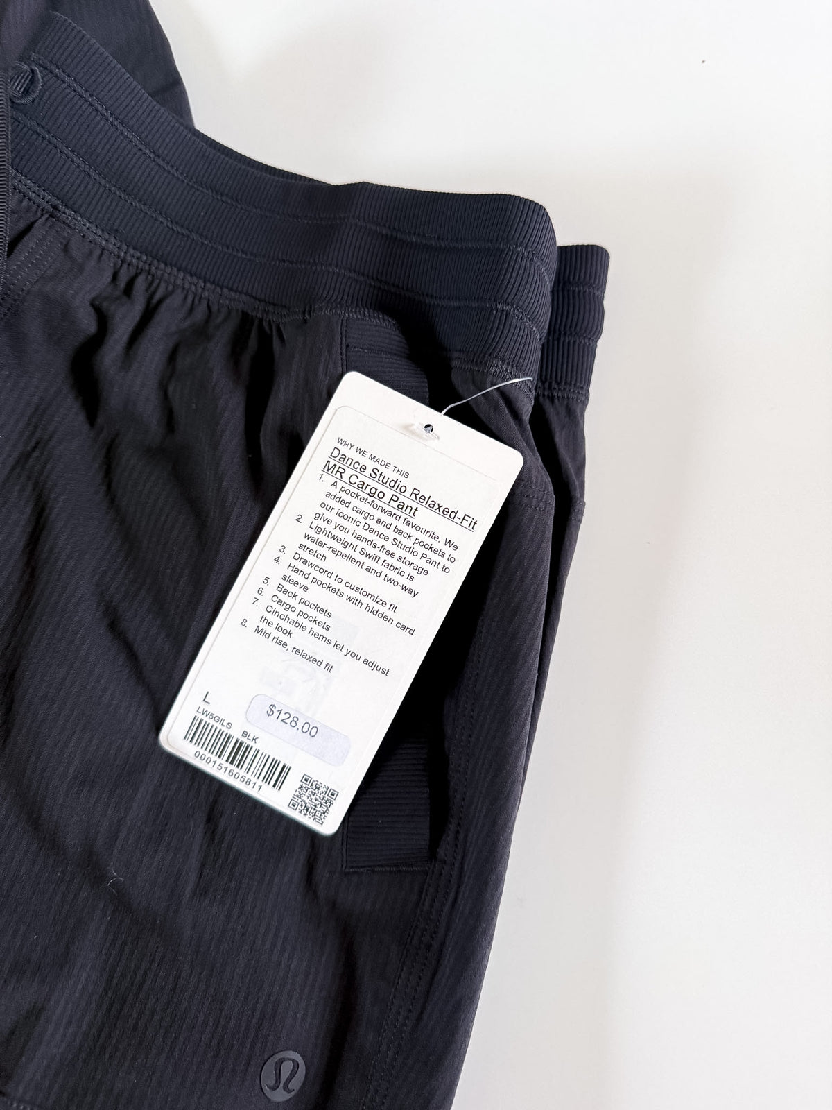 L NWT Black Dance Studio Cargo Pant
