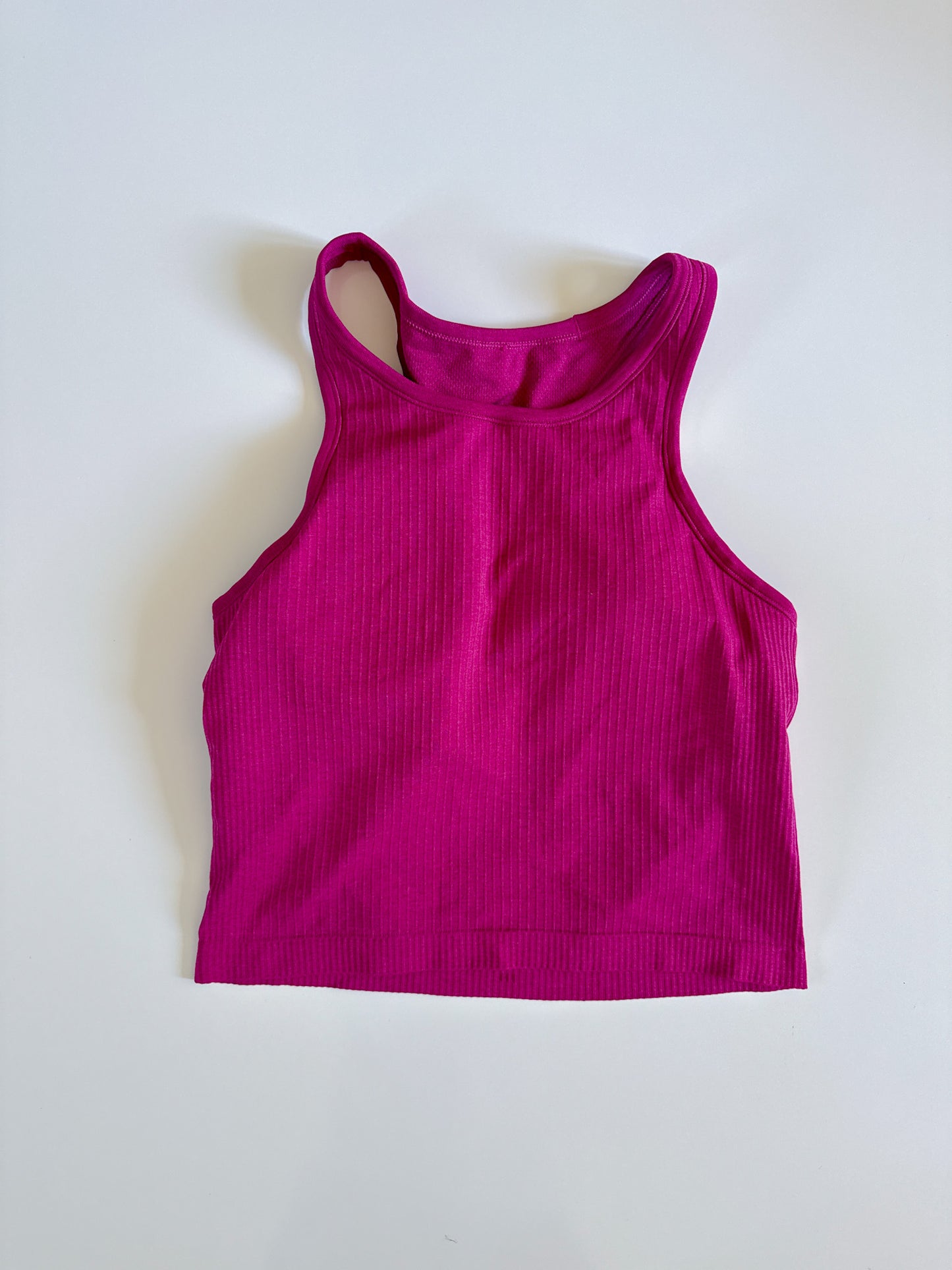 Size 8 Magenta Purple Ebb to Street Cropped Tank Top