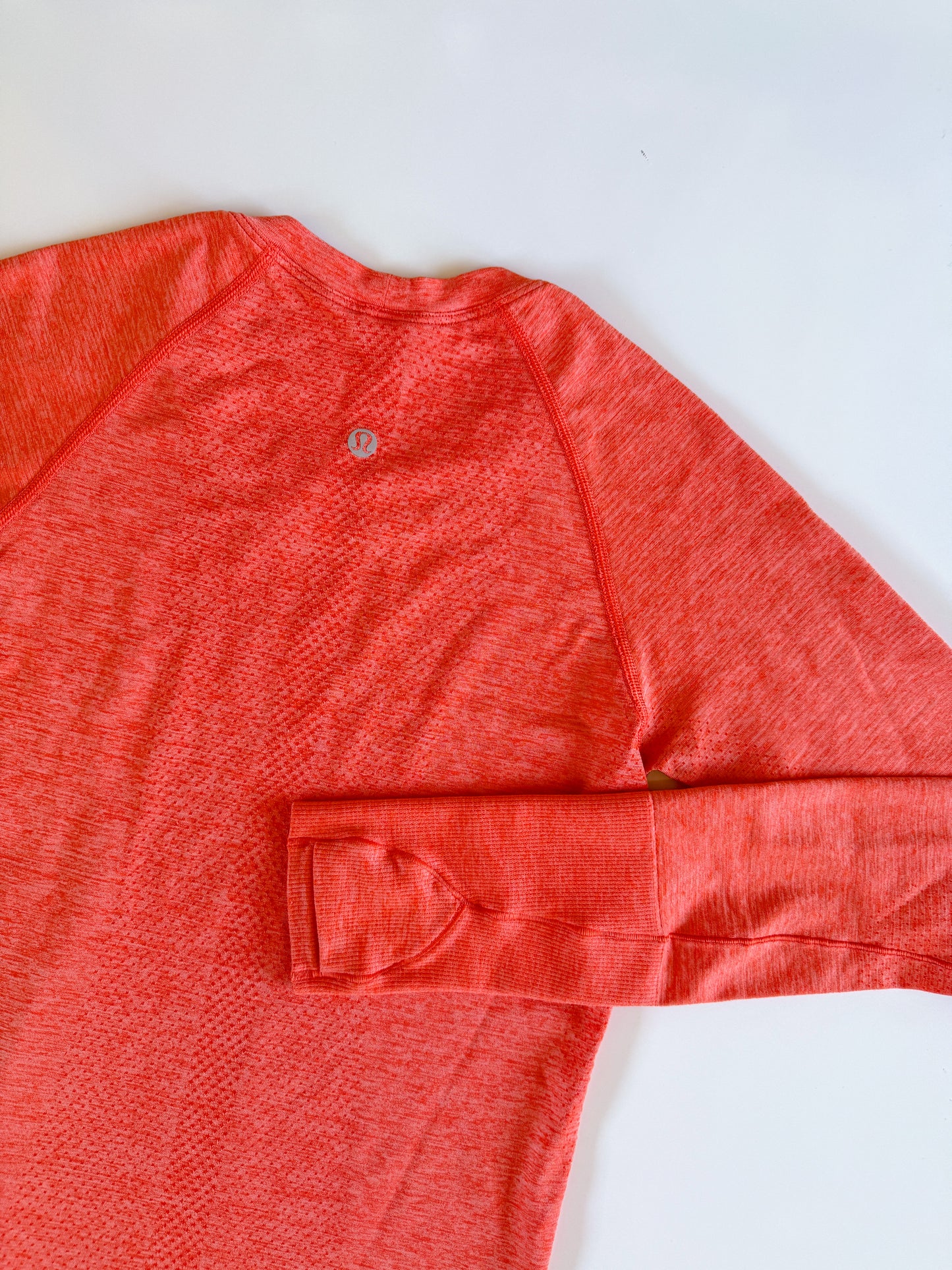 Size 4 Warm Coral Swiftly Tech Long Sleeve 2.0