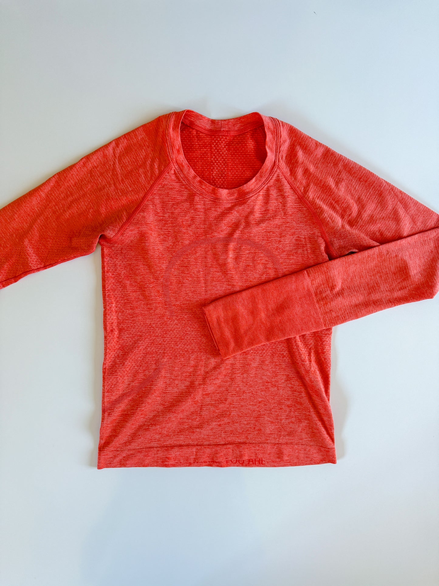 Size 4 Warm Coral Swiftly Tech Long Sleeve 2.0