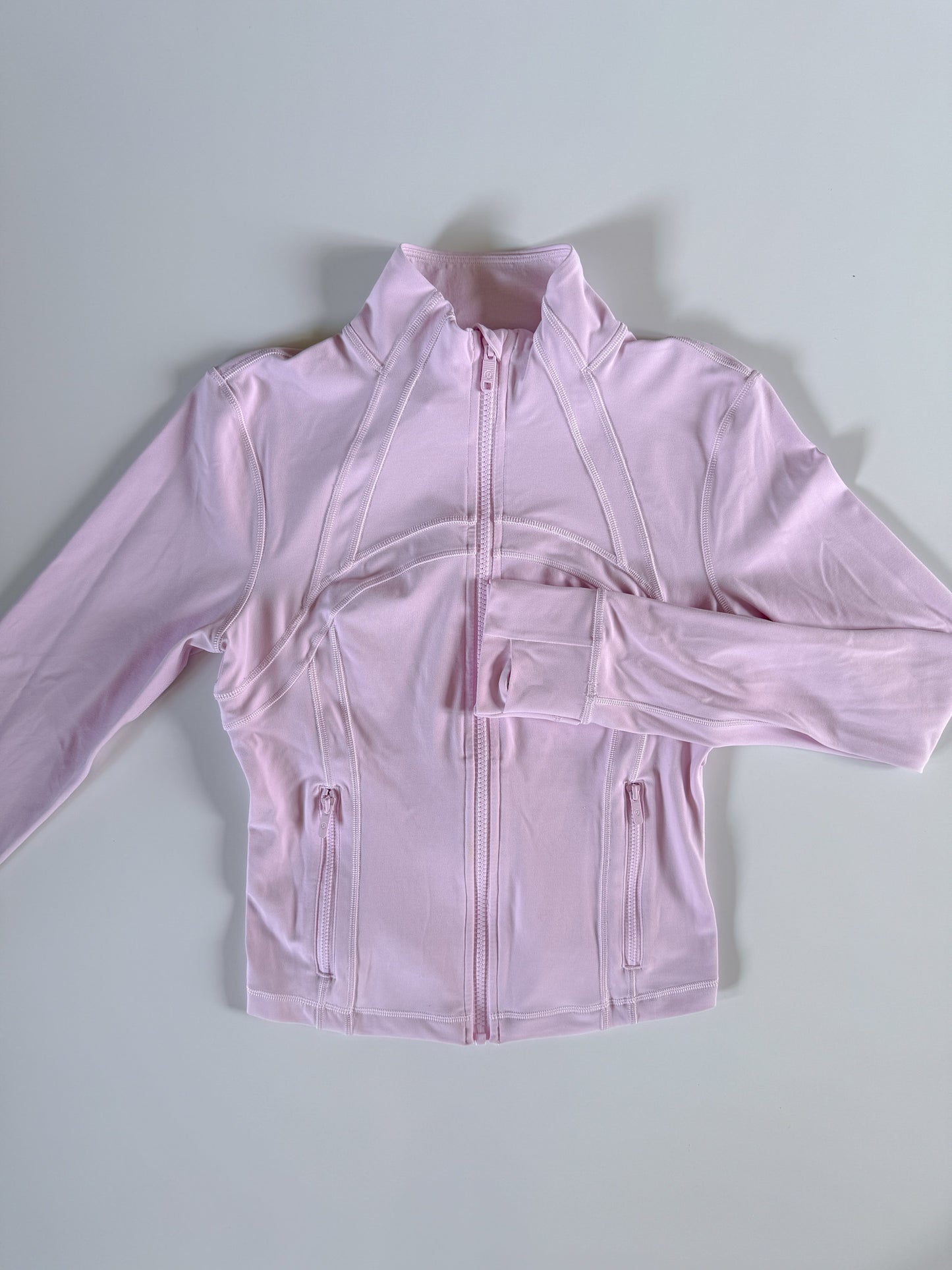 Size 8 Meadowsweet Pink Cropped Define Jacket flaw