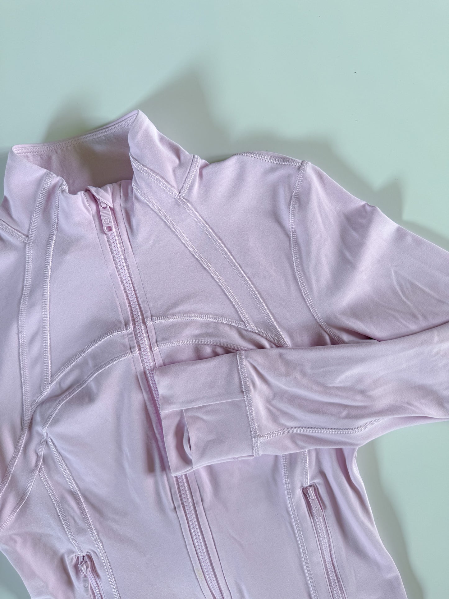 Size 8 Meadowsweet Pink Cropped Define Jacket flaw