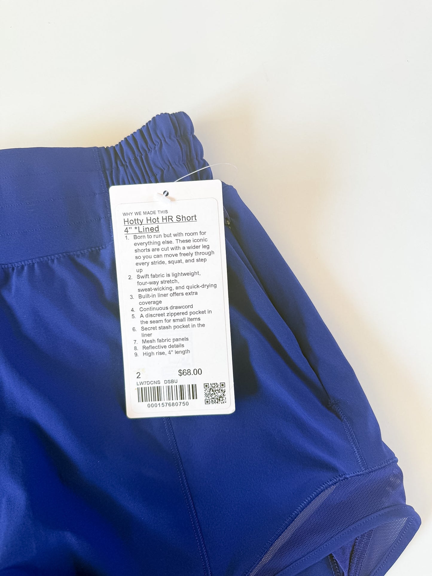 Size 2 NWT HIGHRISE Deep Sea Blue Hotty Hot 4"