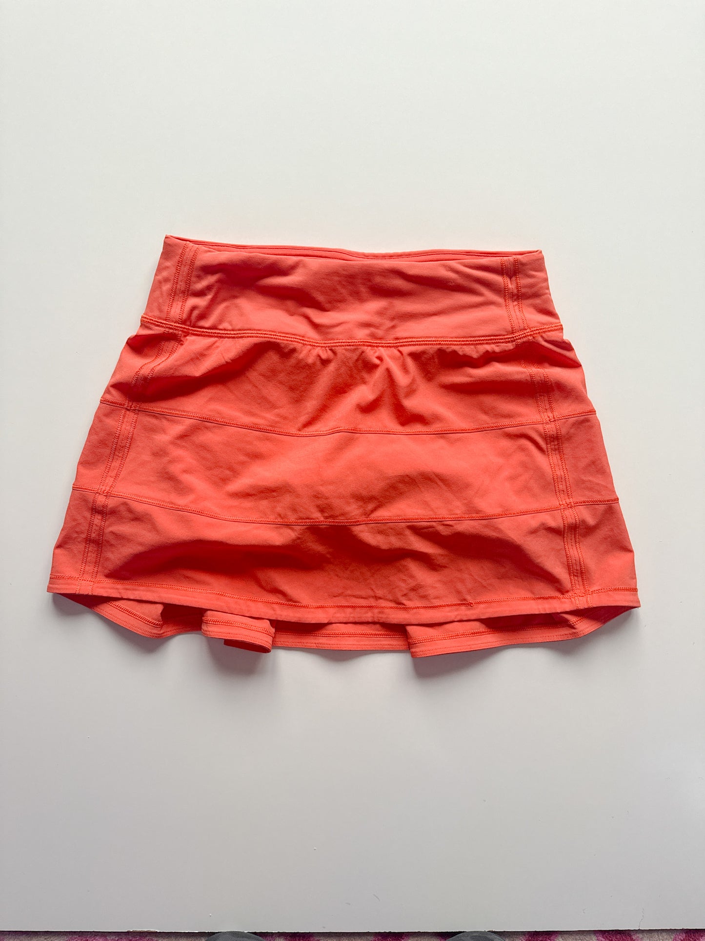 Size 2 Warm Coral Pace Rival Skirt 15"
