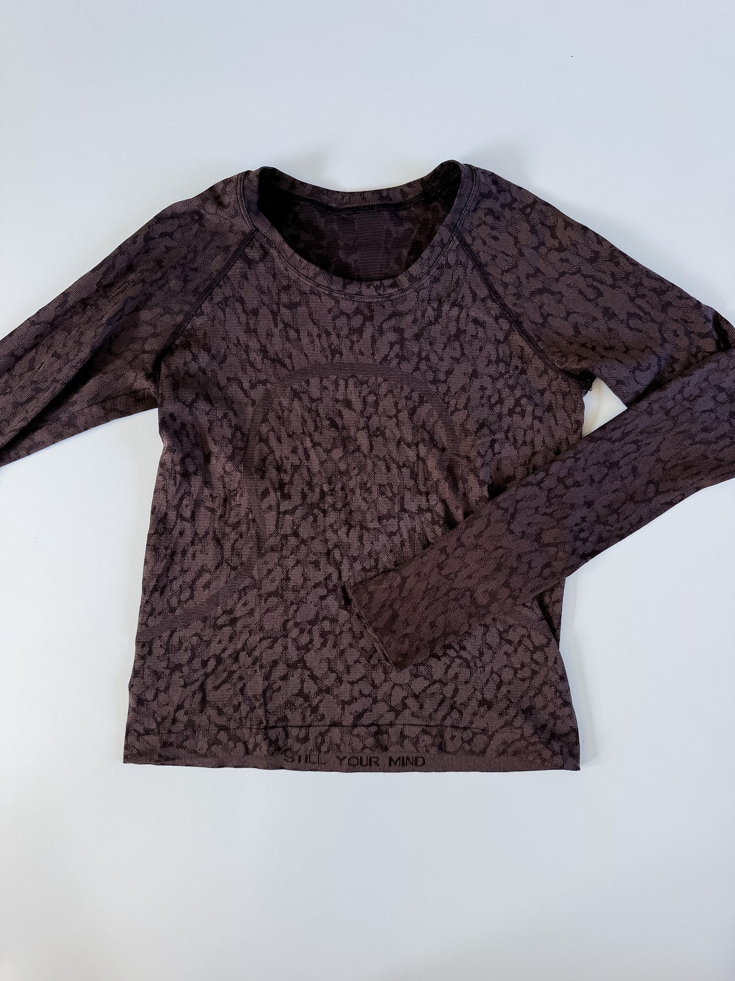 Size 8 RARE Brown Cheetah Swiftly Tech Long Sleeve