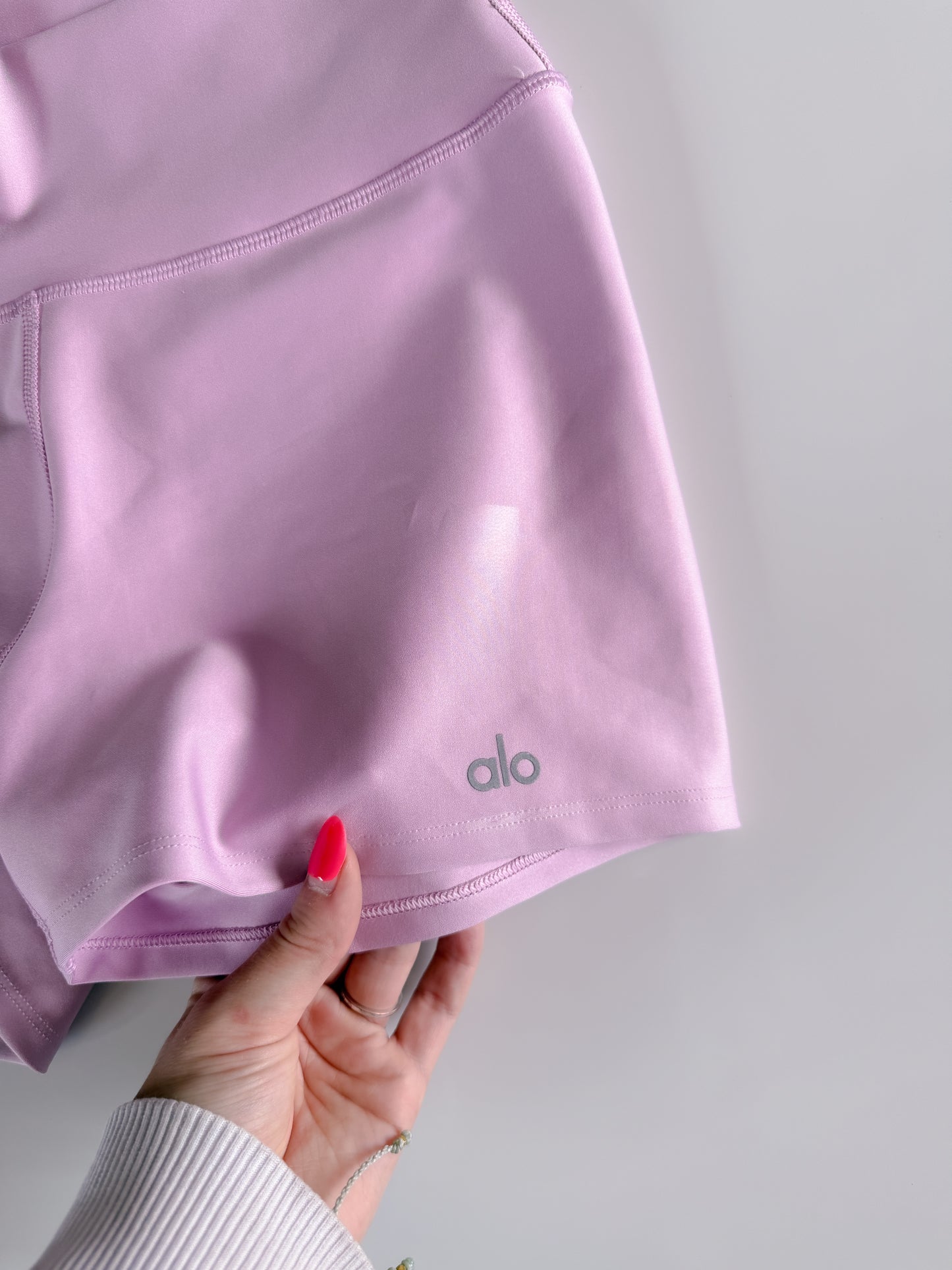Medium Pink Alo Airbrush Biker Short