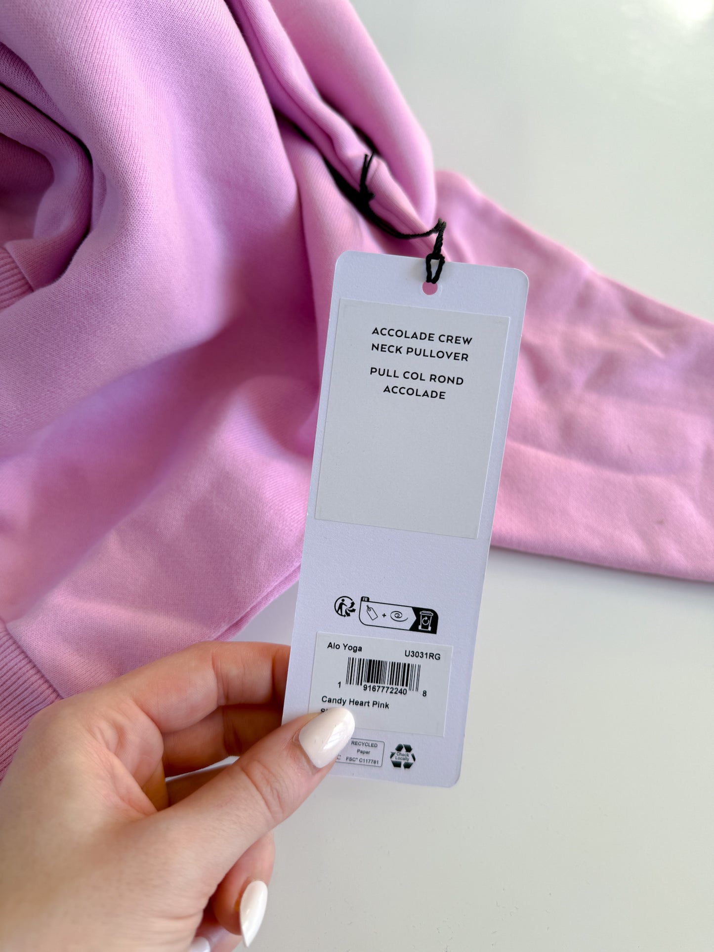 S Candy Pink AIo Accolade Crewneck
