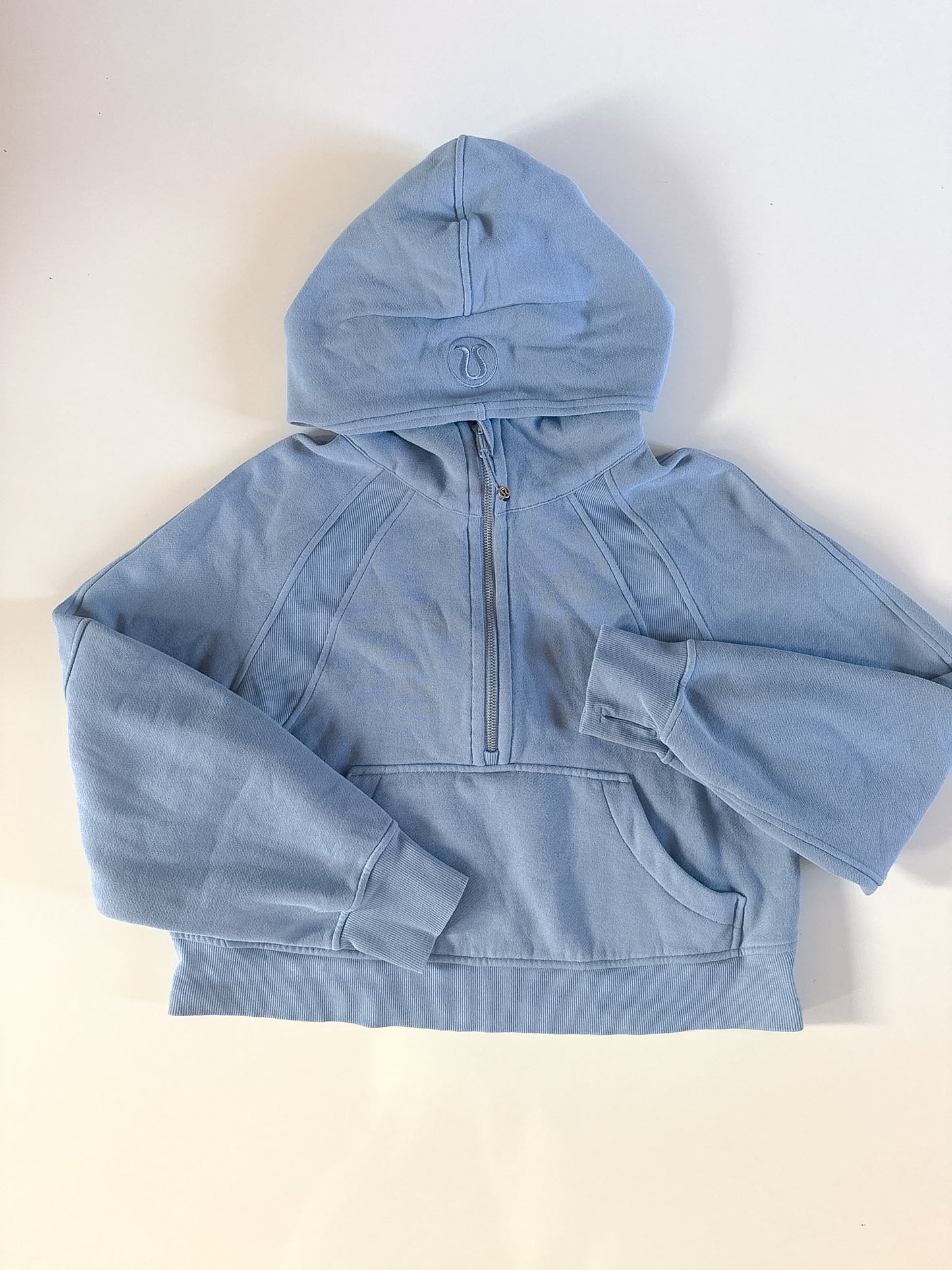 XS/S Blue Willow Half-Zip Scuba Hoodie