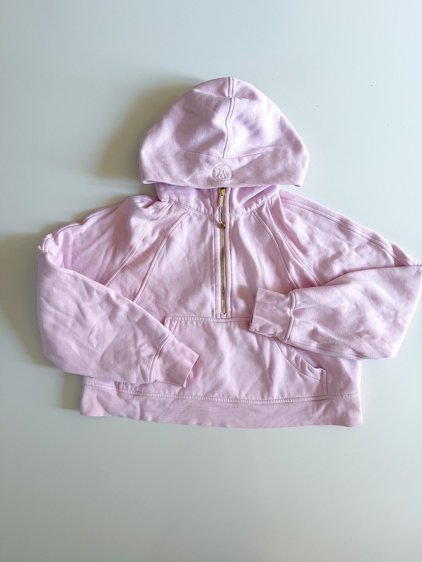 M/L Pink/GOLD Half-Zip Scuba Hoodie