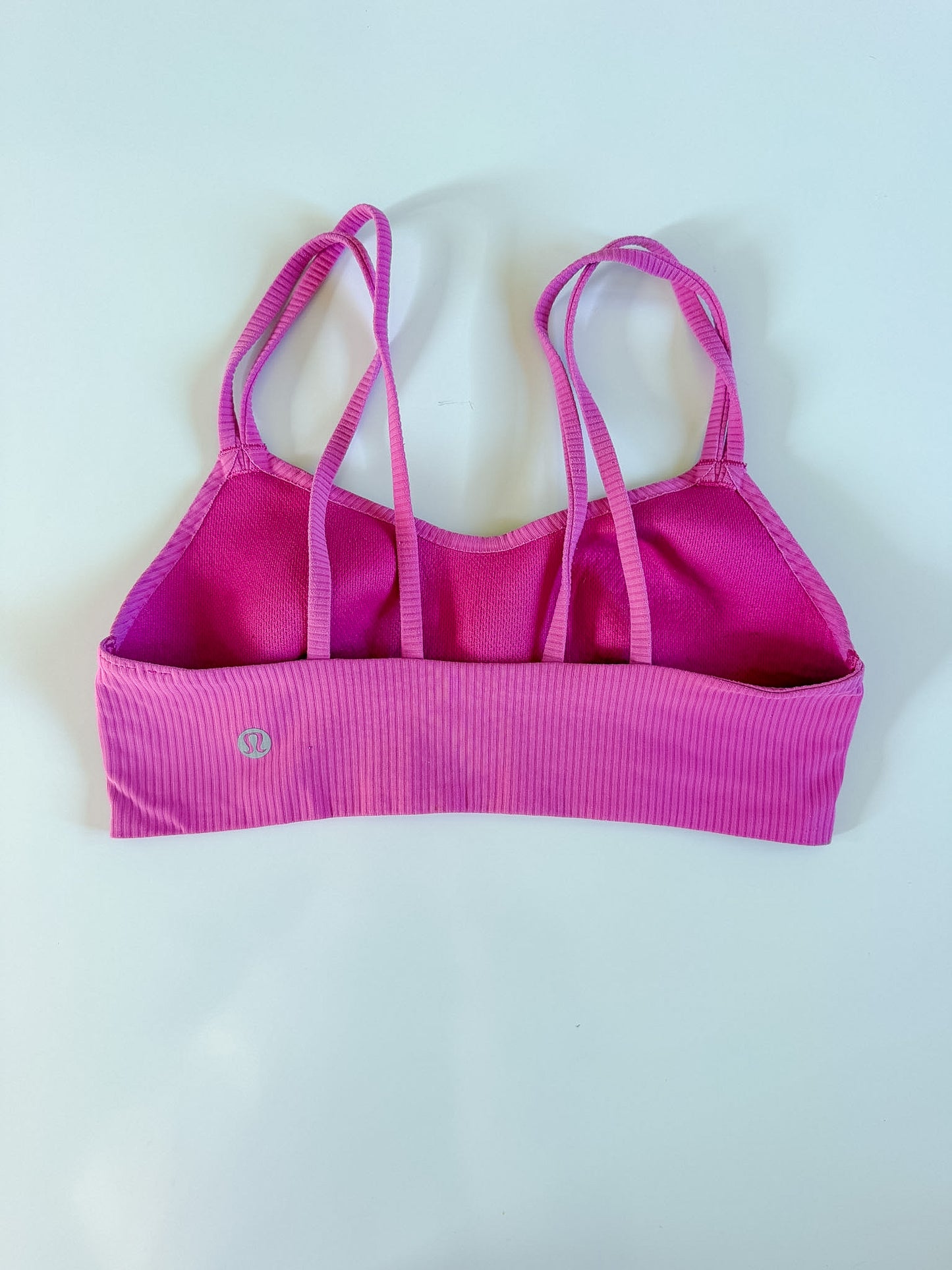 Size 6 Sonic Pink Ribbed Like A Cloud Bra