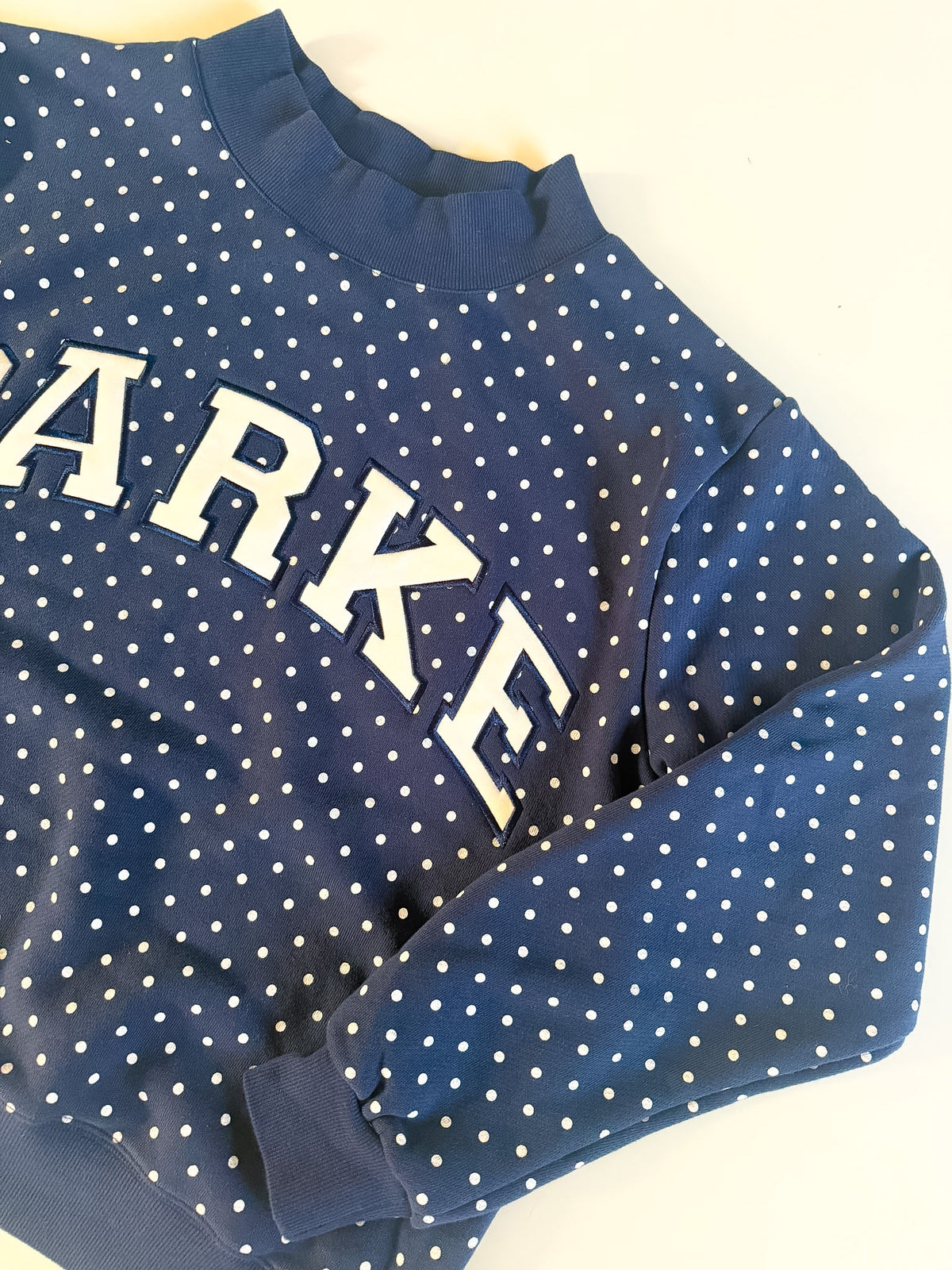 S/M RARE Denim Polka Dot PARKE Mockneck