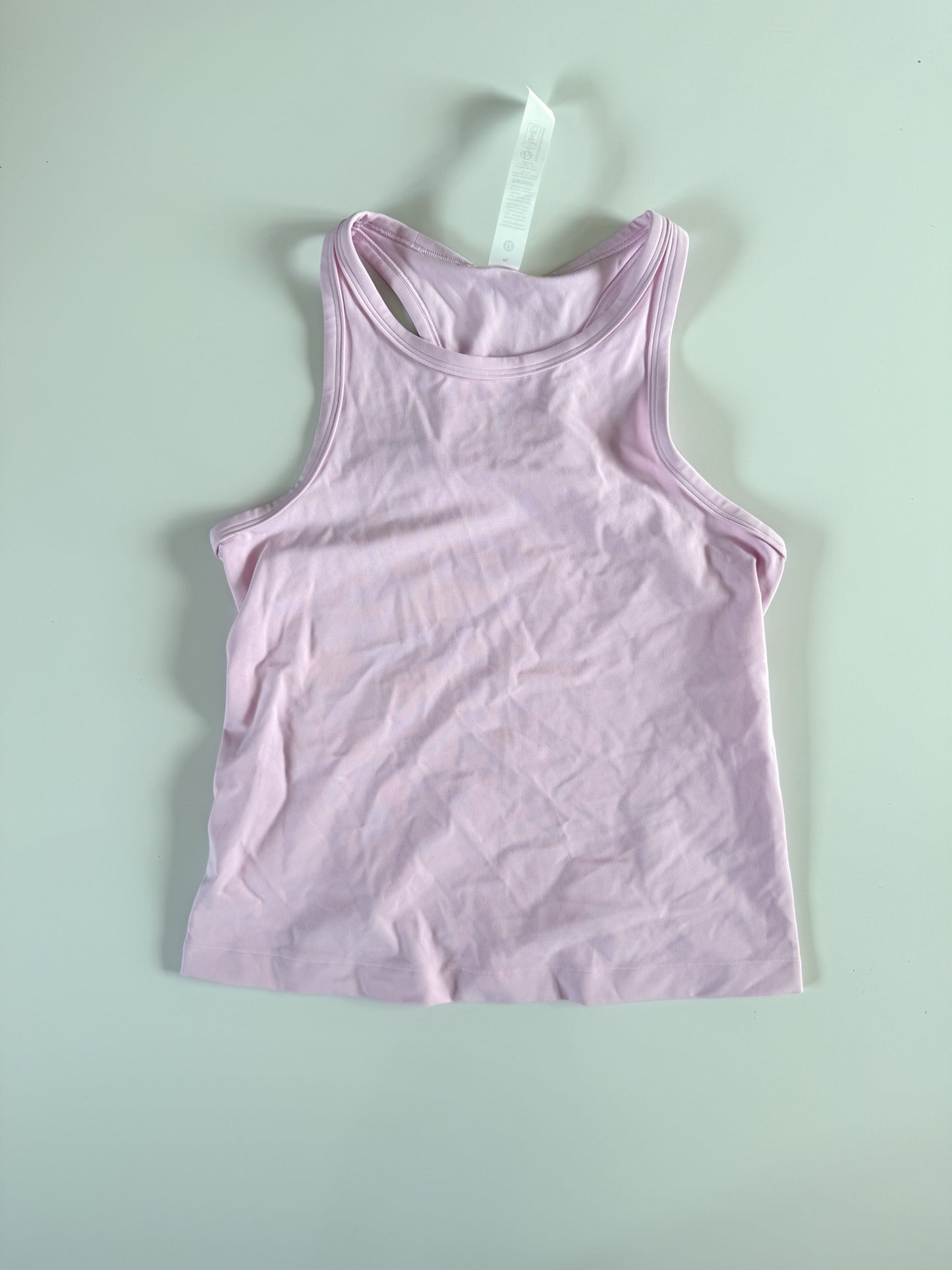 Size 10 Pink Organza Align Racerback Tank