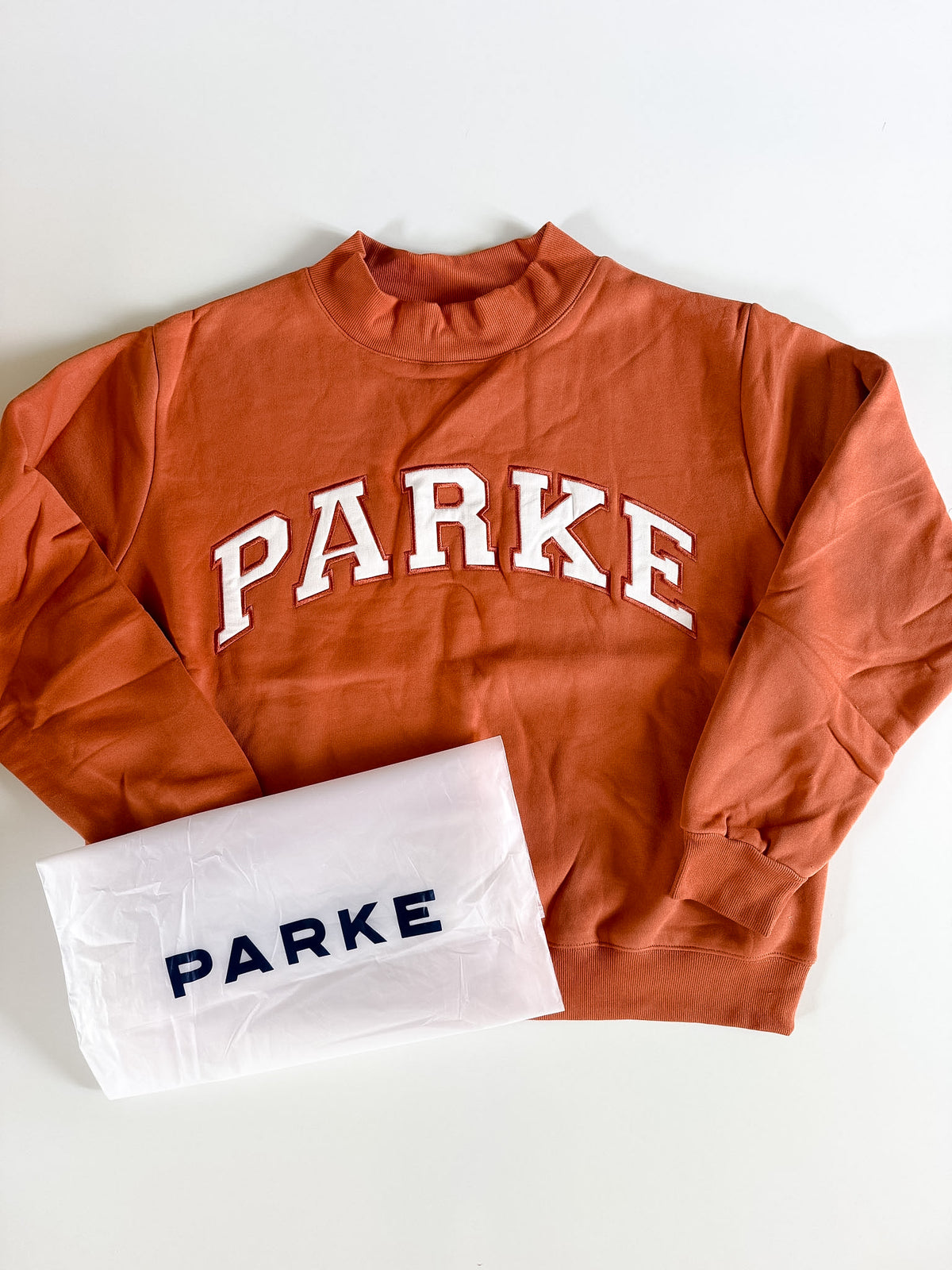L/XL Burnt Orange PARKE Mockneck