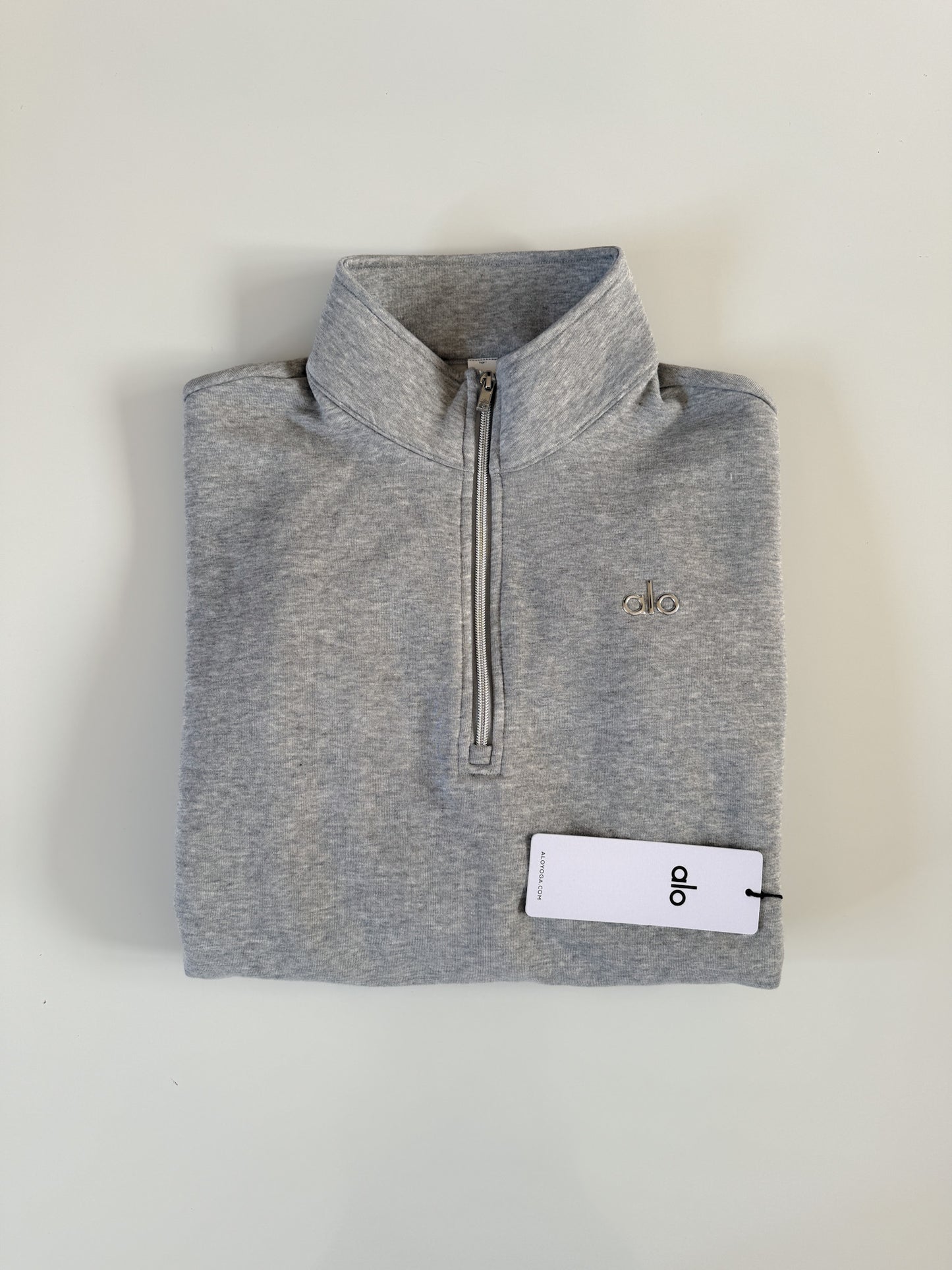 S Gray 1/4 Zip Alo Accolade Pullover