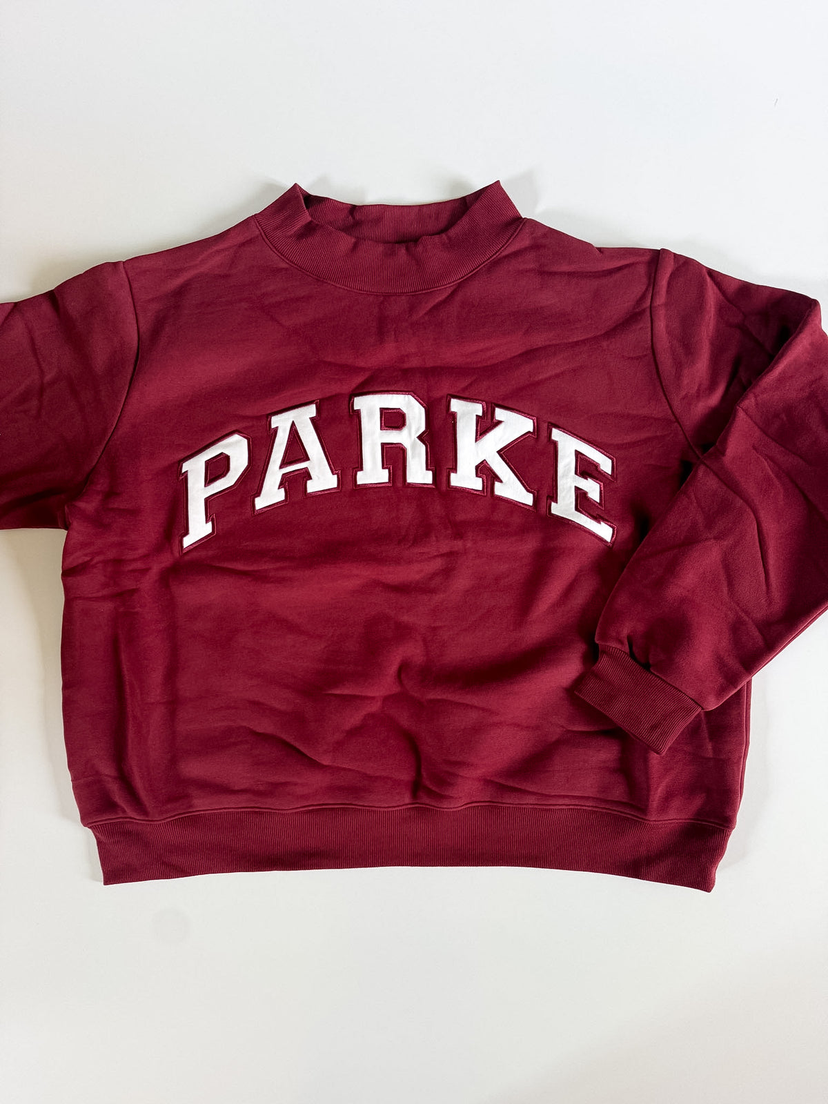 L/XL NEW Maroon PARKE Varsity Mockneck