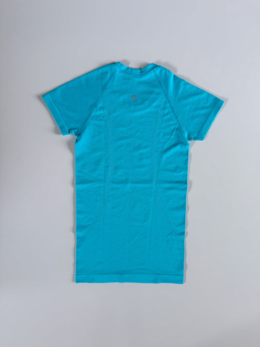 Size 4 RARE Electric Turquoise Swiftly Tech Short Sleeve 2.0