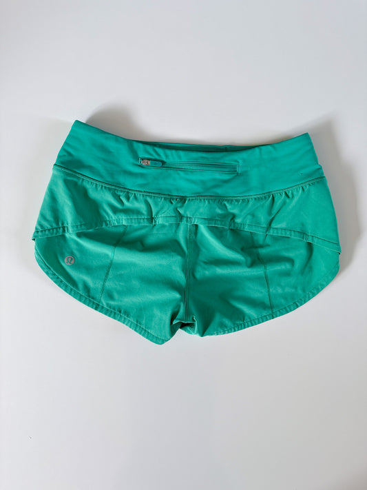 Size 4 RARE Kelly Green Speed Up 2.5" no waistband