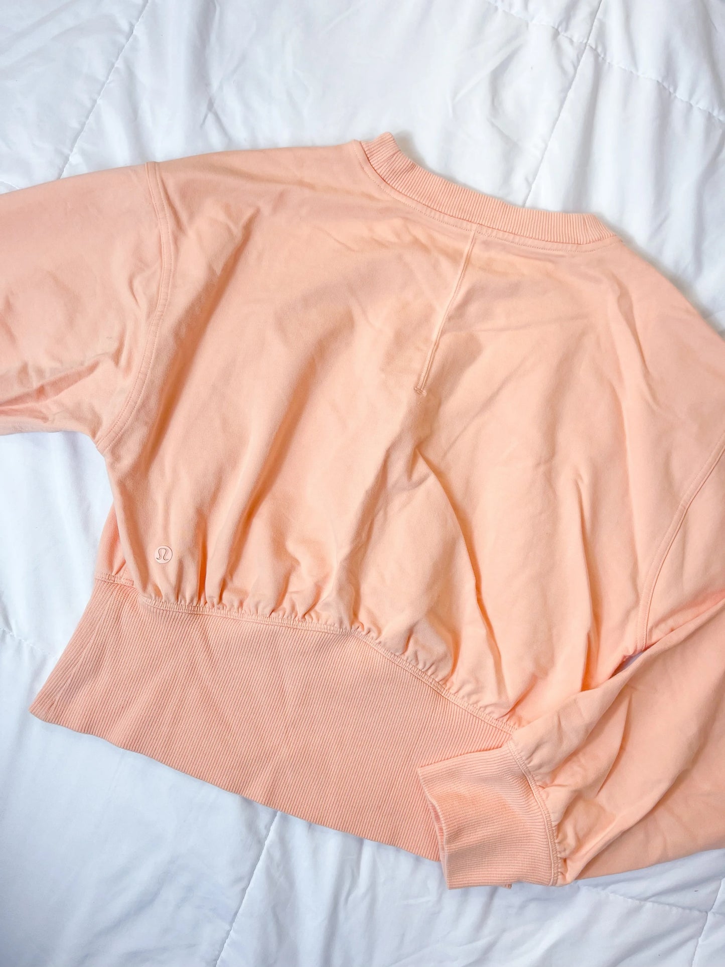 Size 2 Cropped Light Orange Sweatshirt