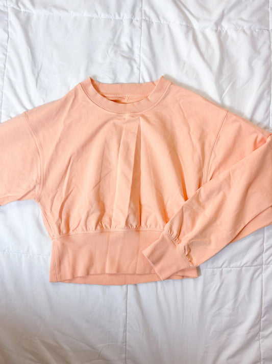 Size 2 Cropped Light Orange Sweatshirt