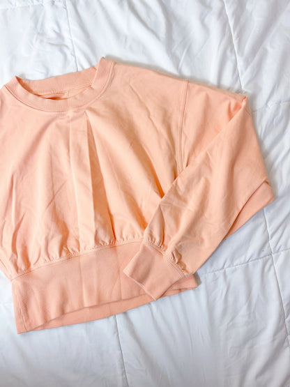 Size 2 Cropped Light Orange Sweatshirt