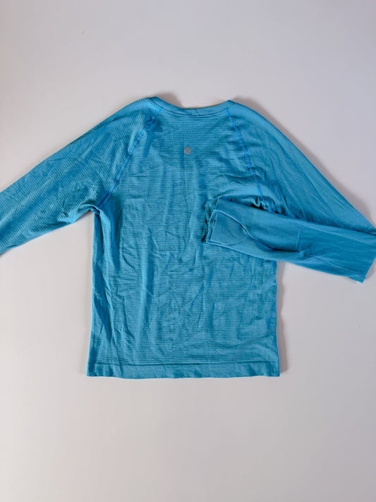 Size 4 RARE Electric Turquoise Swiftly Tech Long Sleeve 2.0