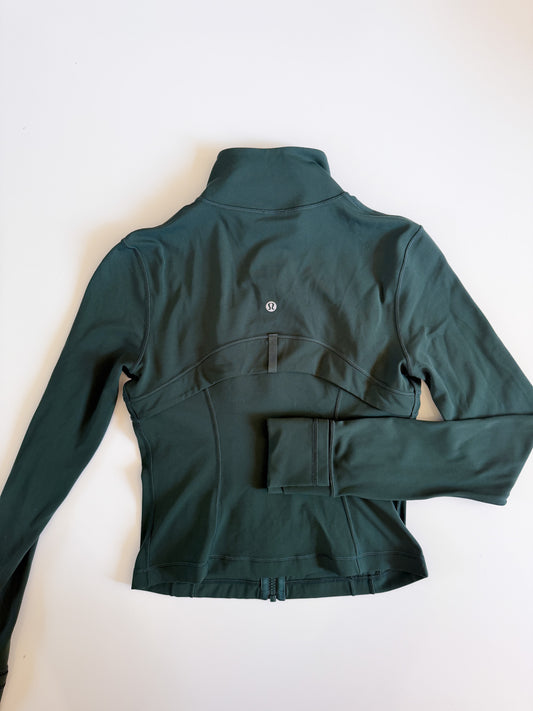 Size 6 Rainforest Green Define Cropped Jacket *Nulu