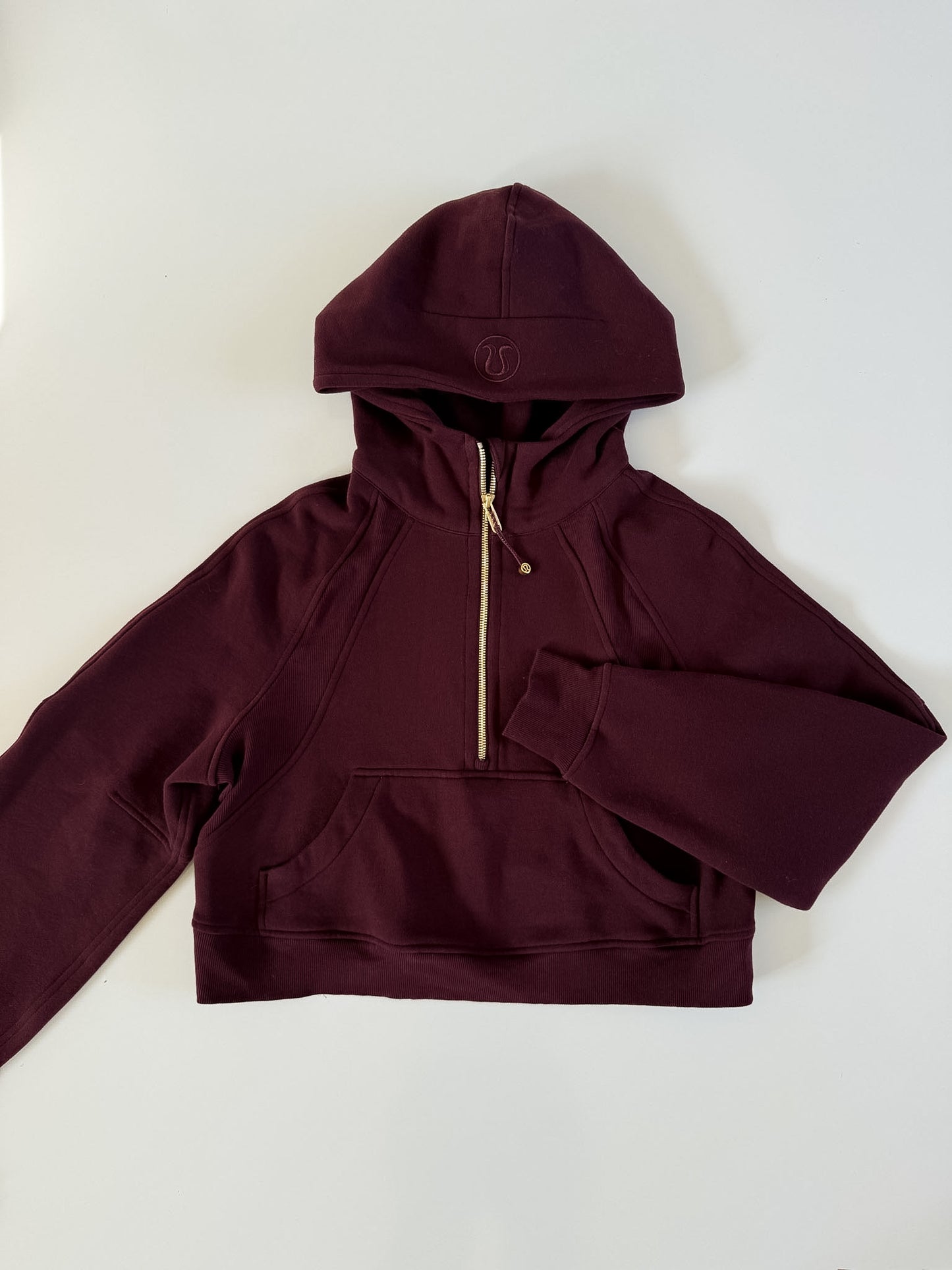 XS/S RARE Garnet/Gold Zip Half-Zip Scuba