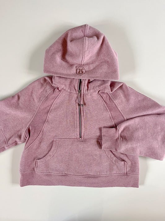 M/L Heathered Pink Taupe Half-Zip Scuba