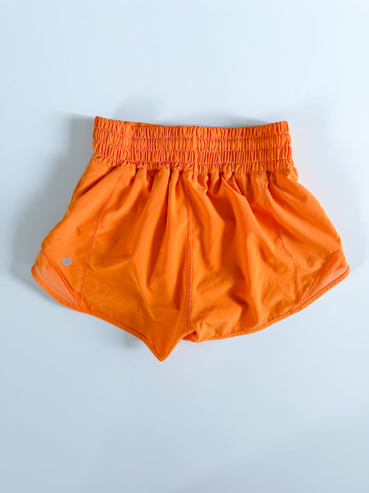 Size 8 HIGHRISE Lit Orange Hotty Hot 2.5"