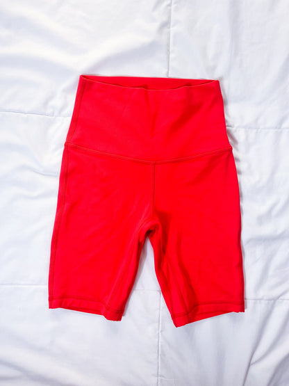 Size 2 Love Red Align Short 8"