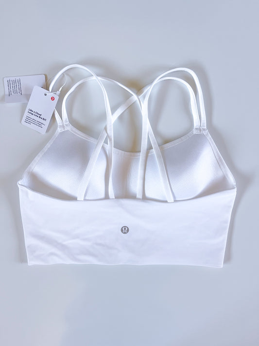 Size 6,8 NWT White Longline Like A Cloud Bra