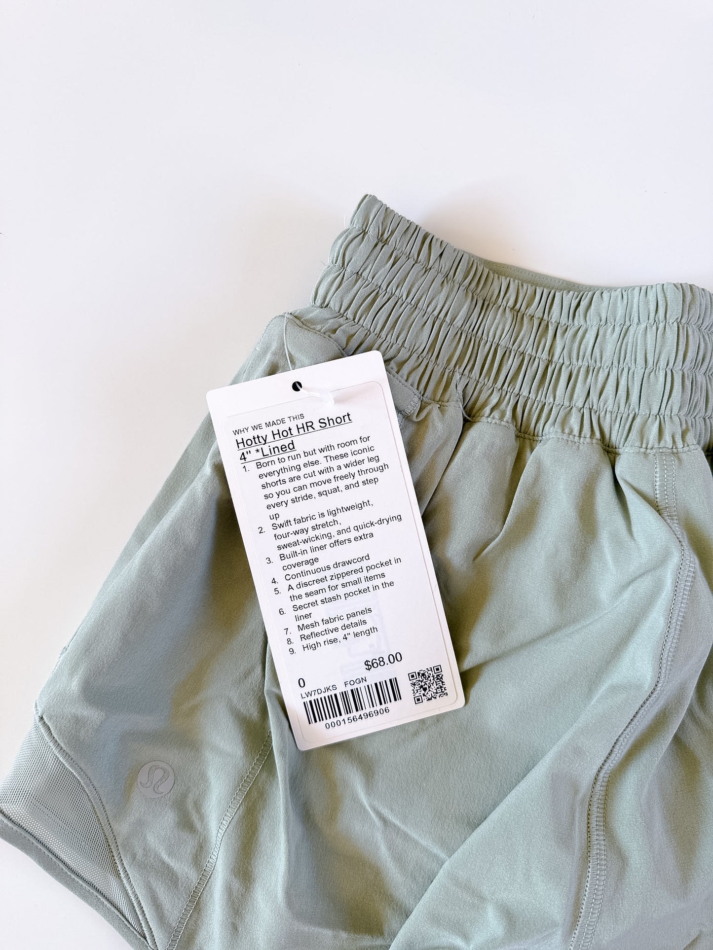 Size 0 NWT Fog Green Hotty Hot 4"