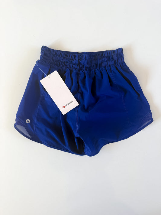 Size 2 NWT HIGHRISE Deep Sea Blue Hotty Hot 4"