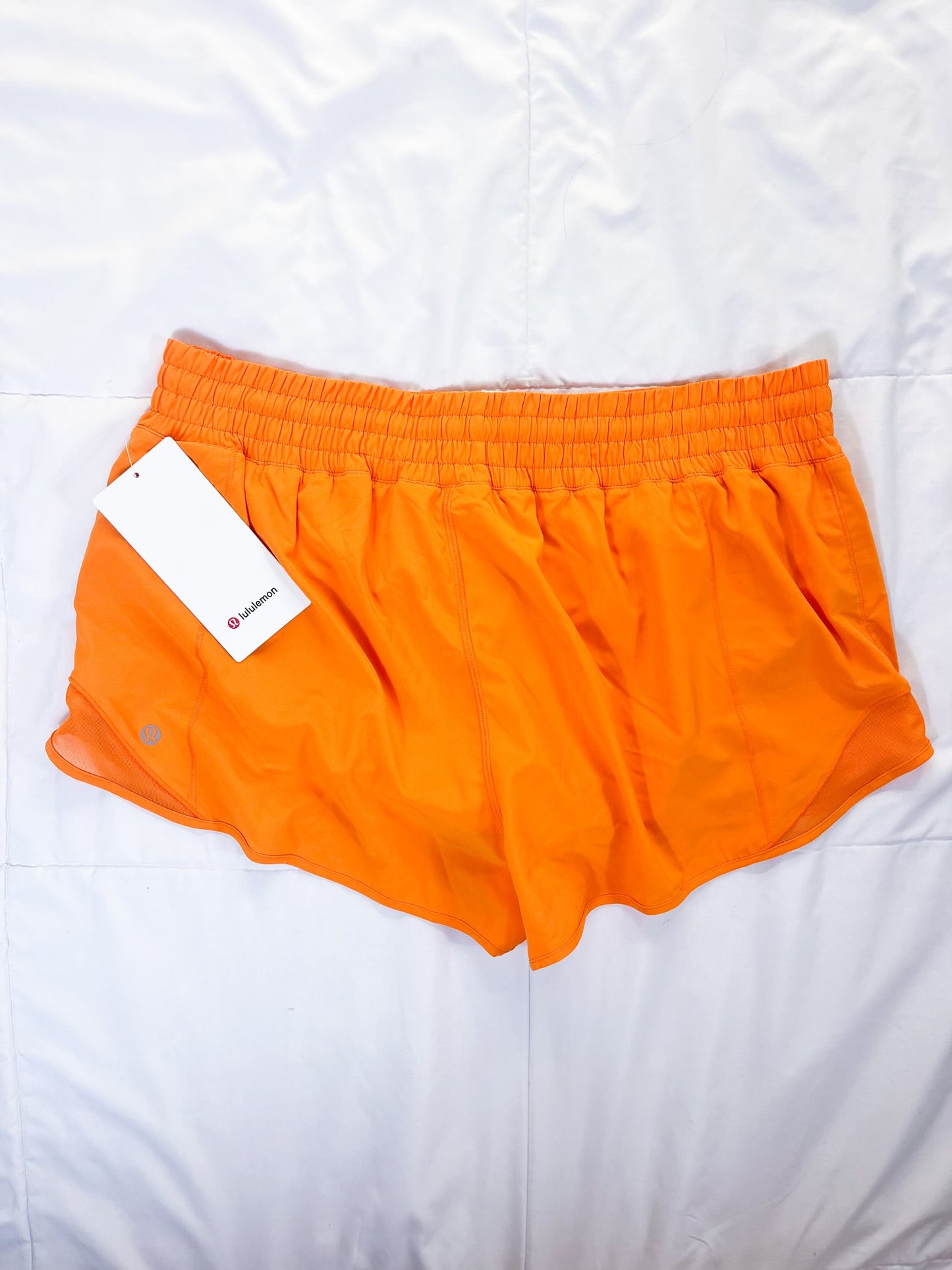 Size 14 NWT HIGHRISE Lit Orange Hotty Hot 2.5"