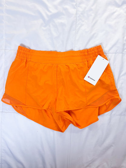 Size 14 NWT HIGHRISE Lit Orange Hotty Hot 2.5"