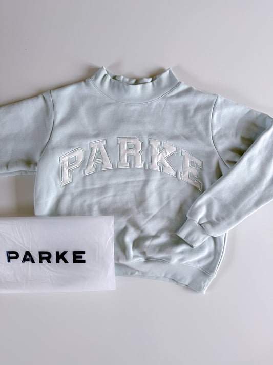 RARE Pale Blue PARKE Mockneck