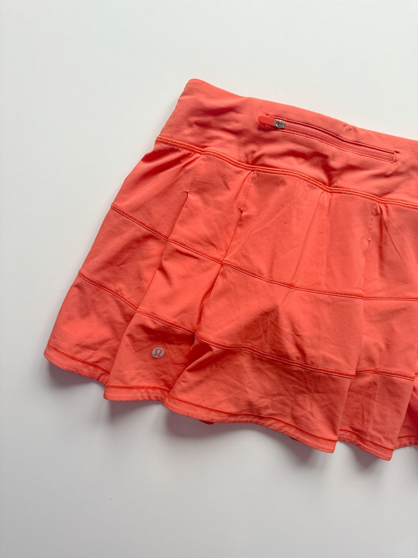 Size 2 Warm Coral Pace Rival Skirt 15"