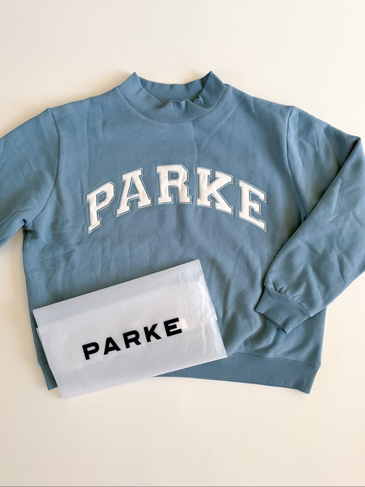 XXL RARE Glacier Blue PARKE Mockneck