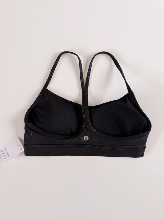 Size 8 Black Shiny Flow Y Bra