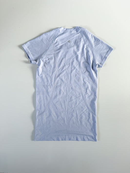 Size 4 Serene Blue Swiftly Tech Short Sleeve 2.0