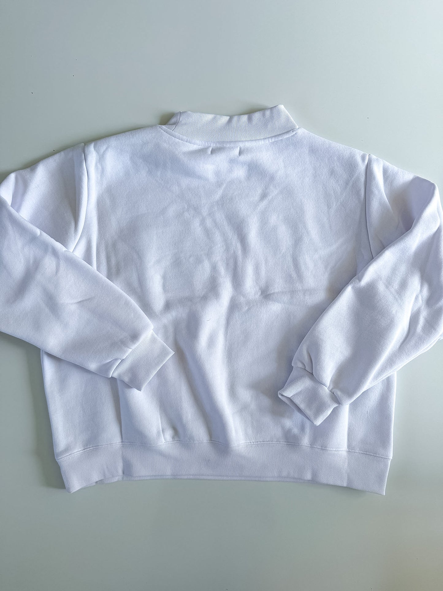 L/XL White/Navy PARKE Mockneck