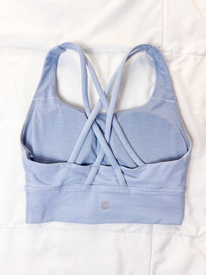 Size 2 Blue Linen  Longline Energy Bra