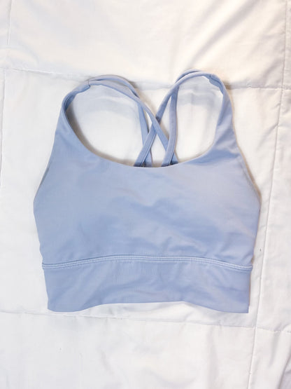 Size 2 Blue Linen  Longline Energy Bra