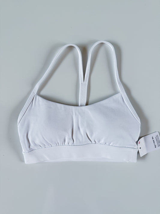 Size 8 NWT White Flow Y Bra