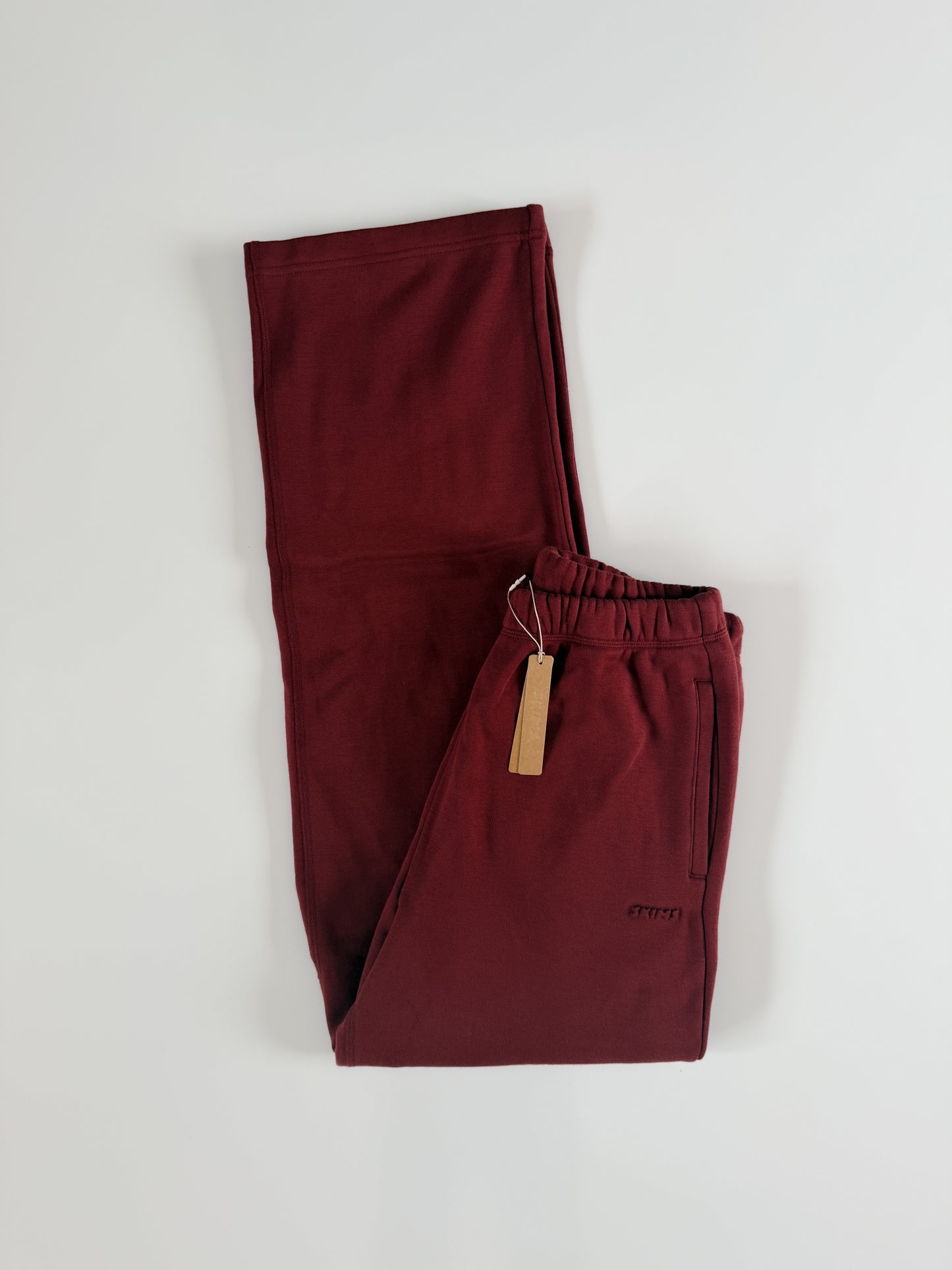 XXS,M SKlMS NWT Merlot Cotton Fleece Straight Leg Pant