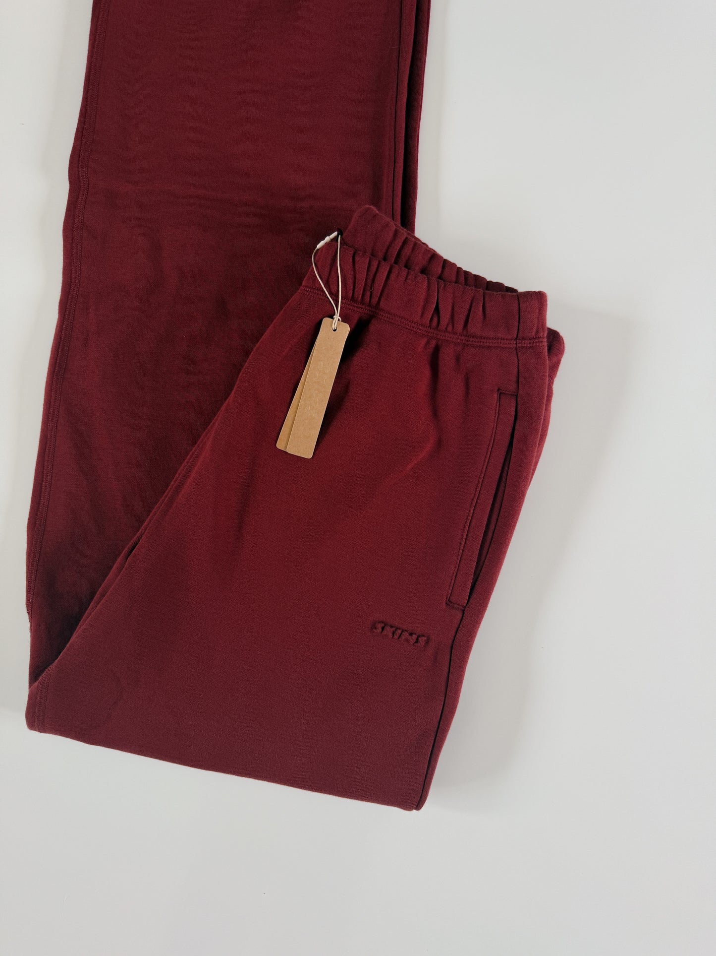 XXS,M SKlMS NWT Merlot Cotton Fleece Straight Leg Pant