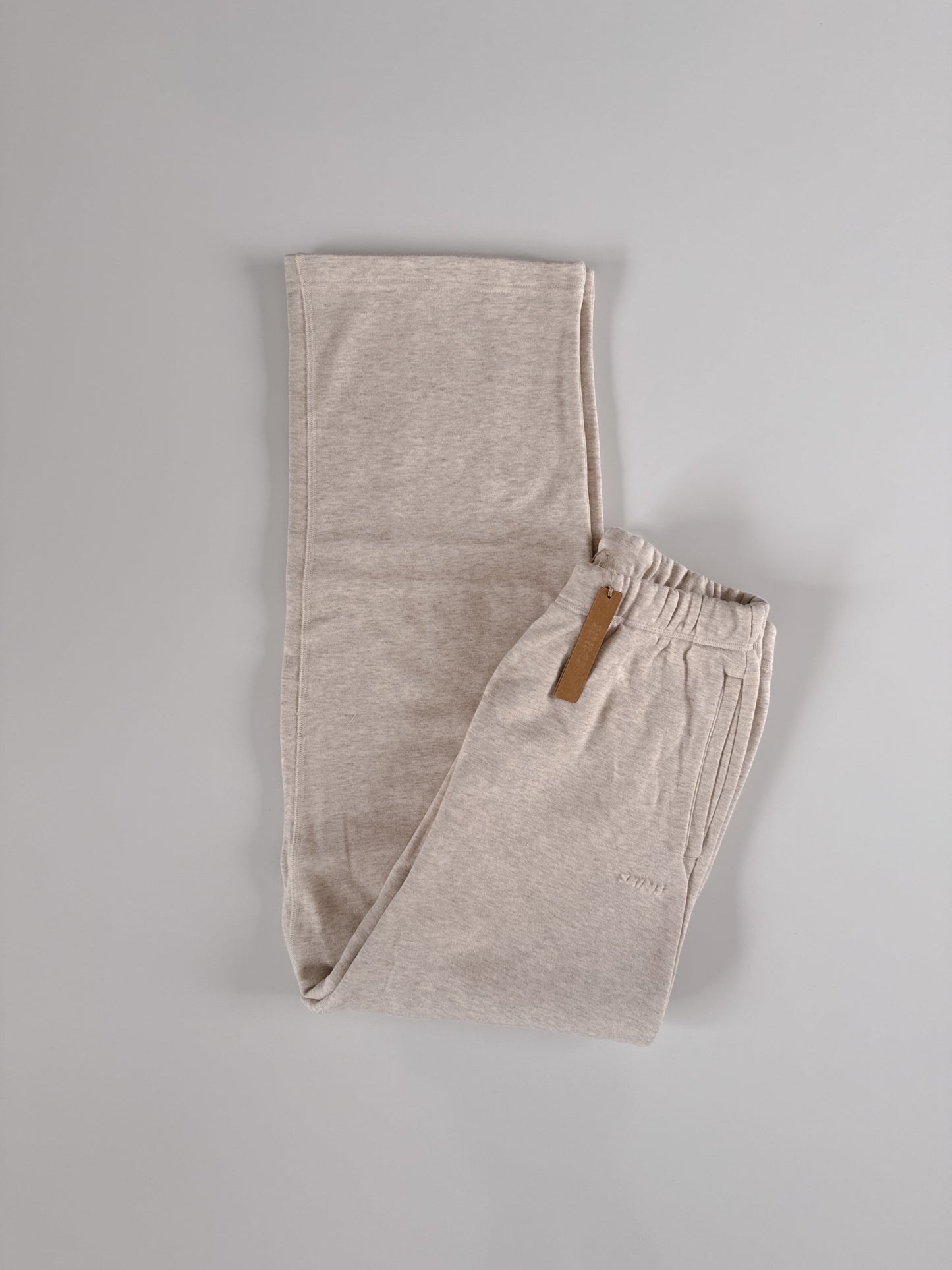 S,L,XL,2XL NWT SKlMS Oatmeal Heather Cotton Fleece Straight Leg Pant