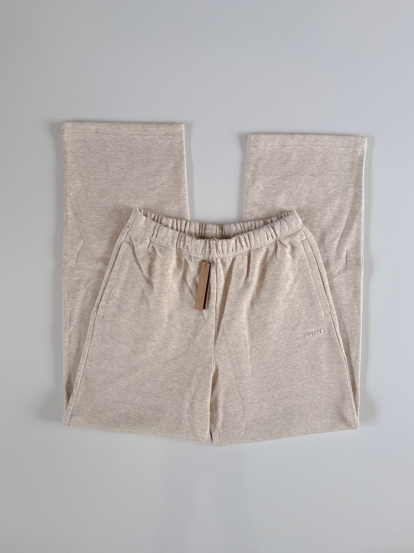 S,L,XL,2XL NWT SKlMS Oatmeal Heather Cotton Fleece Straight Leg Pant