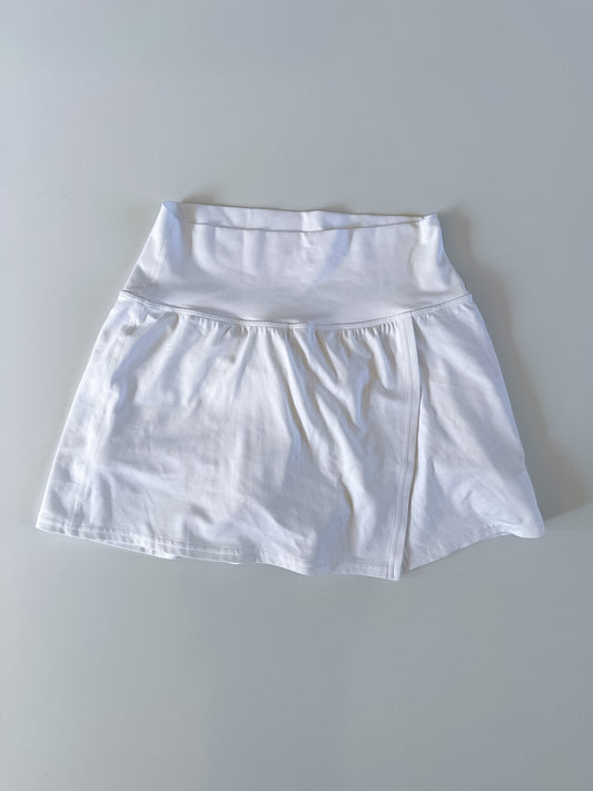 Size 4 White Front-Wrap Align Skirt