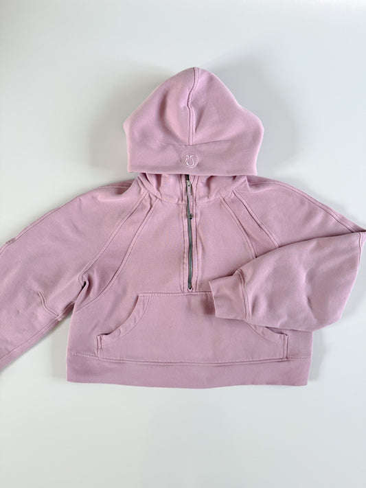 M/L Pink Peony Half-Zip Scuba FLAW